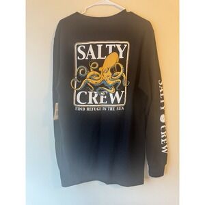 Salty Crew Boy's‎ Ink Slinger LS Surf Shirt - Black- New Med